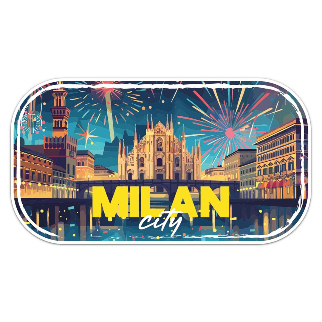 Milan Written Sticker Holiday Milan Italy Travel City Sticker Car Bumper Vinyl Decal - Etsy