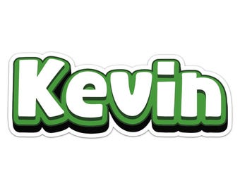 Kevin Name Sticker Car Bumper Decal