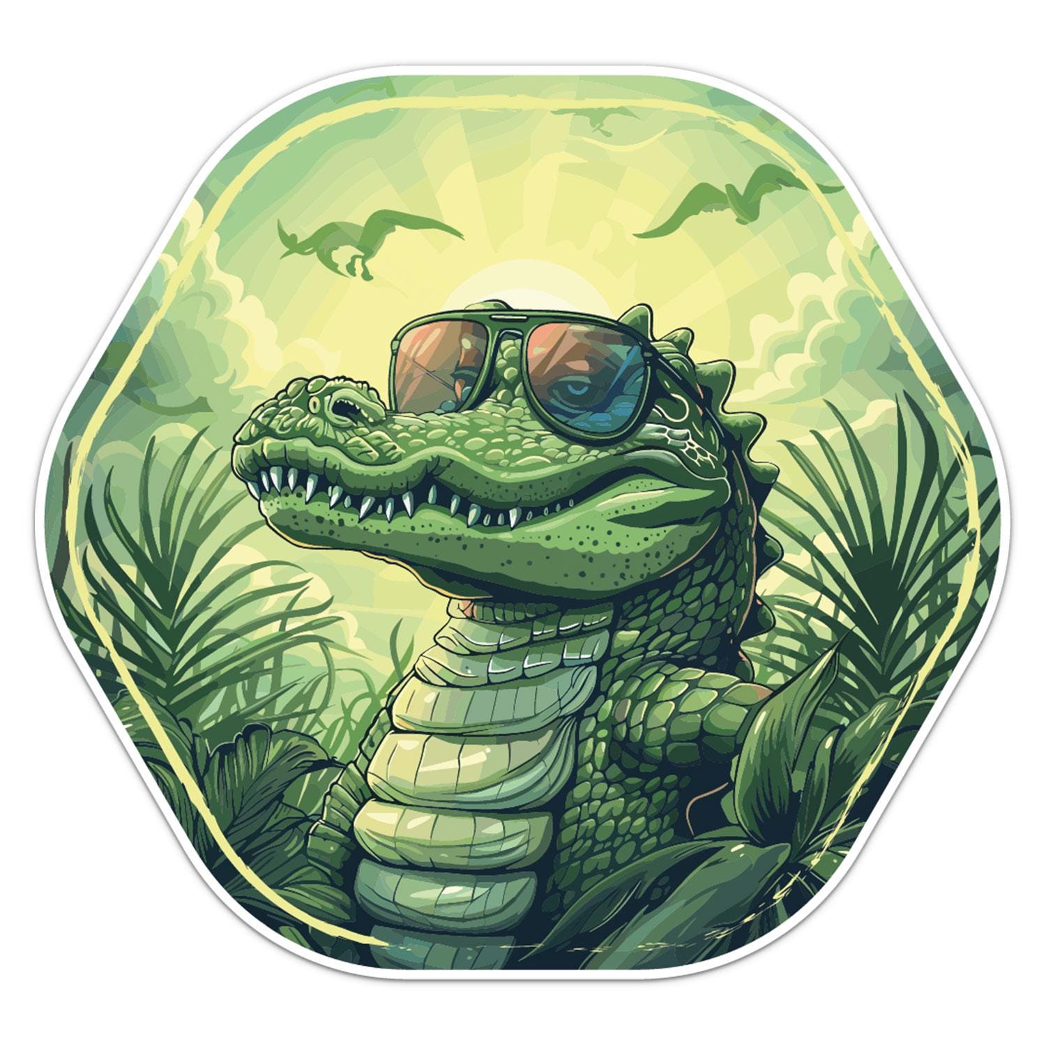 Cool Alligator Wild Animal Funny Sticker Car Bumper Decal - Etsy