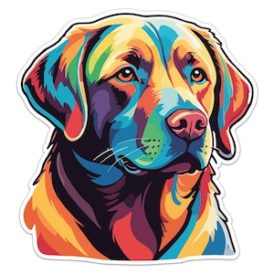 Funny Labrador Retriever Dog Sticker Car Bumper Decal