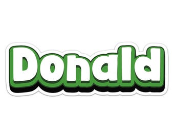 Donald Name Sticker Car Bumper Decal