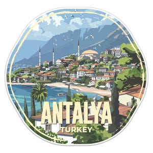 Turkey Antalya City Sticker Car Bumper Decal