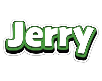 Jerry Name Sticker Car Bumper Decal