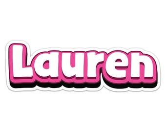 Lauren Name Sticker Car Bumper Decal