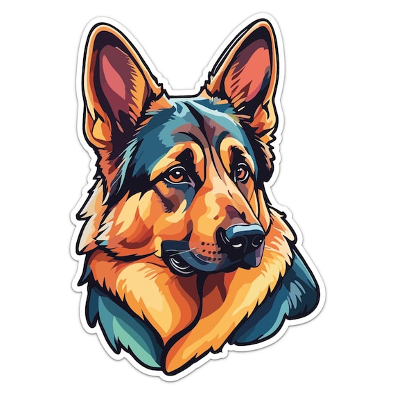 Cute & Funny German Shepherd Dog Clipart Bundle 10 PNG | Commercial Use