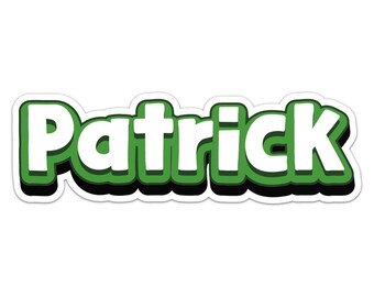 Patrick Name Sticker Car Bumper Decal