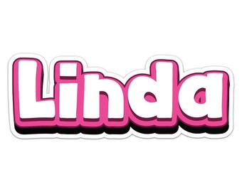 Linda Name Sticker Car Bumper Decal