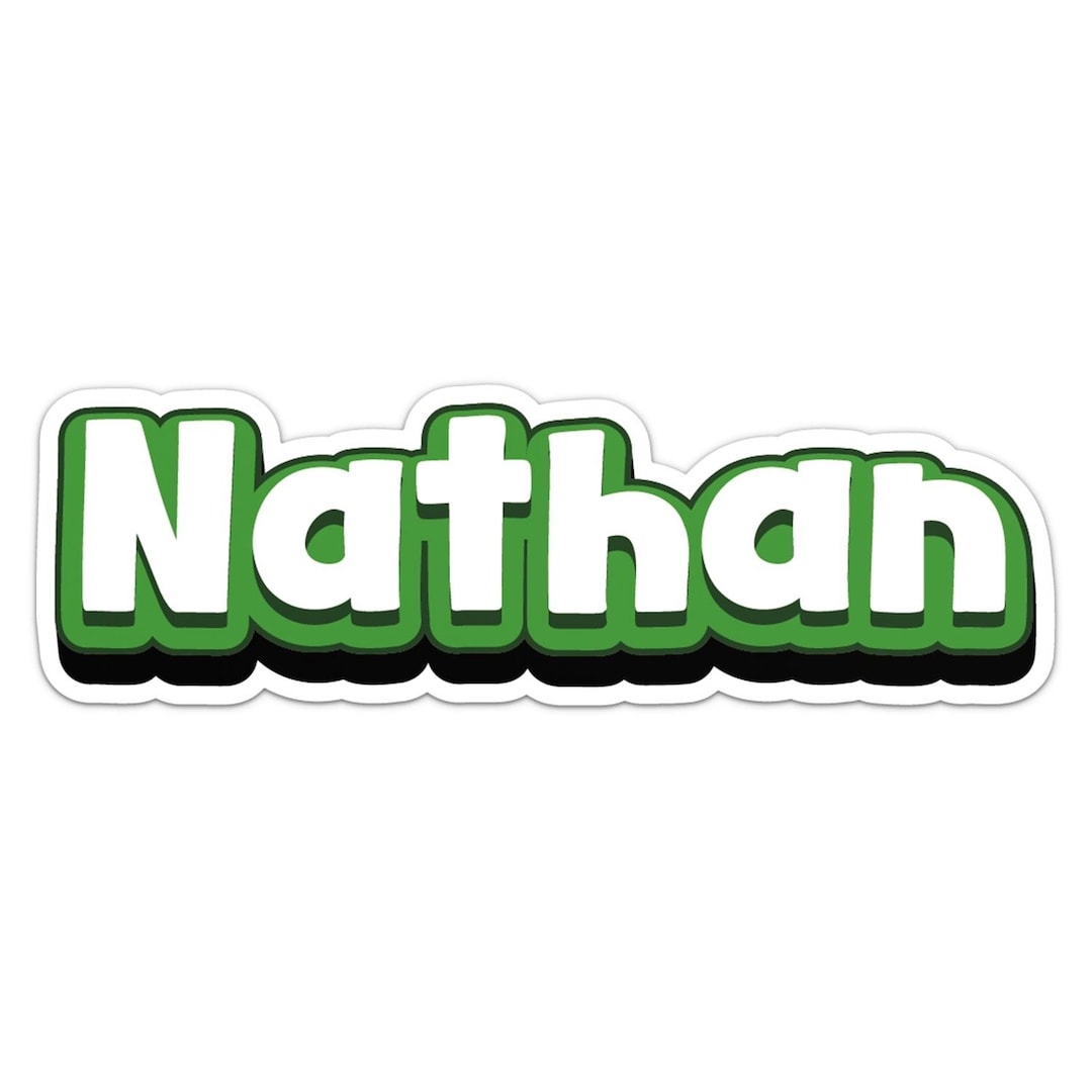 Nathan Name Sticker Car Bumper Decal - Etsy