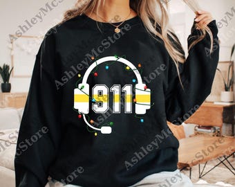 Dispatcher Christmas Lights png, Christmas Dispatcher Graphic Digital, 911 Dispatcher png, Christmas Gift png