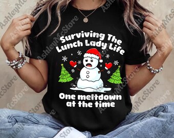Surviving The Lunch Lady Life Christmas png, unch Lady Gift, School Staff Digital, Cafeteria Crew png