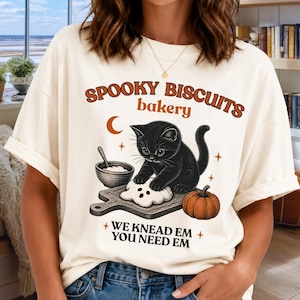 Padaria de Biscoitos Assustadores "Nós Precisamos Deles, Você Precisa Deles" PNG, Download Digital Gótico de Halloween, Clipart de Gatinho Fantasma Fofo