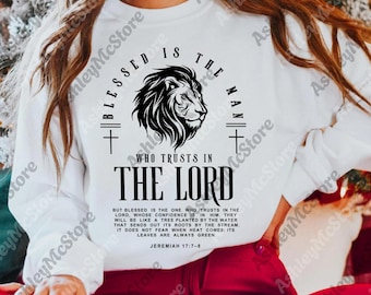 Blessed Is The Man Christian Men PNG, Christian Mens Digital, Bible Verse png, Scripture png Gospel png, Christian Merch Cross Jesus