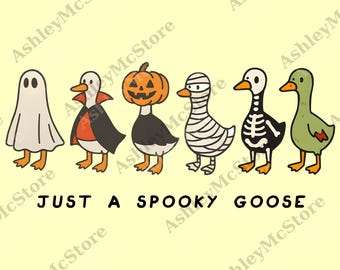 Halloween Goose png, just a Spooky Goose Digital, Funny Halloween png, Spooky Season, Spooky Goosey png