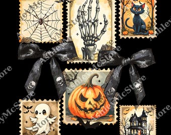Gruselige Saison PNG, Vintage Halloween-Geist Png, Design, Halloween Pinselstrich Sublimation, Witchy Vibes Png