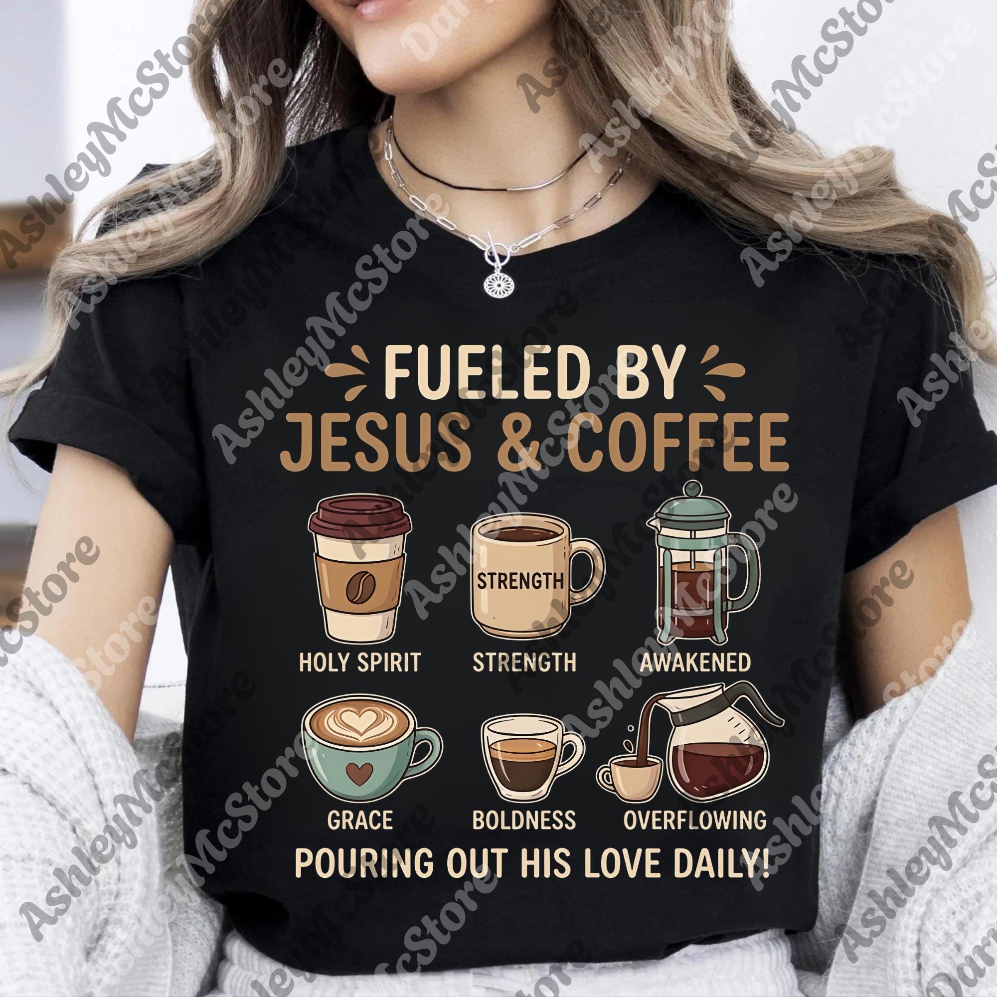 Fueled by Jesus and Coffee Png, Jesus Lover Digital, Coffee Lover Png ...