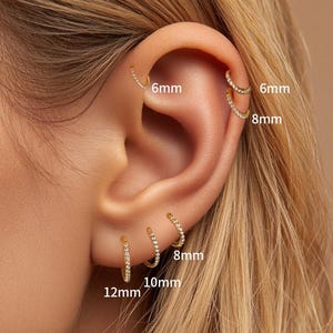 20G/18G/16G Cz Titanium Hinge Hoop • Hinged Segment Nose Ring • Septum Clicker Ring • Cartilage Hoop • Nose Ring • Helix Earring Hoop
