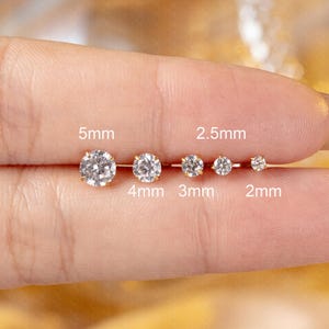 Orecchini a perno in titanio Labret, orecchini a perno senza filettatura con fondo piatto, orecchini minuscoli per trago, orecchini con elica anteriore, orecchini a perno per piercing al trago