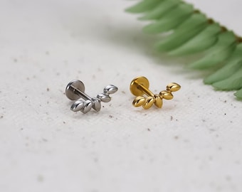 20G/18G/16G Climber Push Pin Labret • Threadless Flat Back Earring • Tragus Stud • Flat Back Stud • Helix Stud •Cartilage Stud