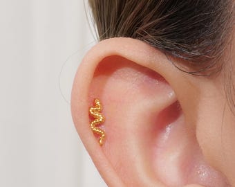 20G/18G/16G Snake Titanium Stud Earrings • Push Pin Flat Back Earrings • Tragus Stud • Helix Conch Stud • Cartilage Stud • Gife For Her