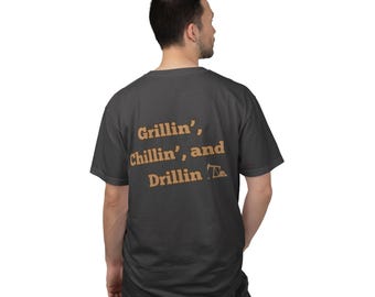 Landman Season 2: Meet Me at the Patch Cafe T-shirt | Grillin', Chillin' & Drillin' Text