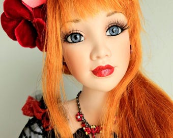 Lou-Lou ~ The Scarlet Ember ~ Sensual Spirit ~ Chakra ~ Crystals ~ Meditation ~ Positive Haunted Doll ~ HouseofSpiritDolls