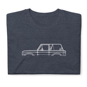 Maglietta Bronco del 1974: maglietta morbida per gli amanti delle auto