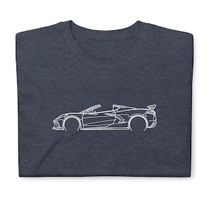 Corvette C8 Cabrio T-Shirt Softstyle Tee Shirt For Car Lovers Grandpa Dad Son Birthday Gift For Him
