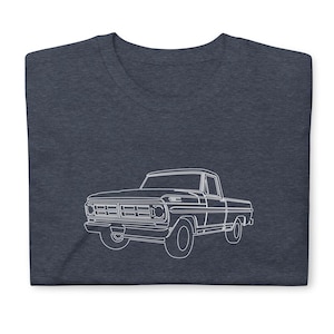 F-100 1972 Truck T-Shirt Softstyle Tee Shirt For Car Lovers Grandpa Dad Son Birthday Gift For Him
