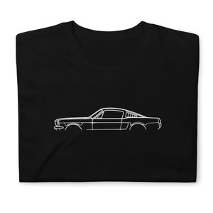 Maglietta Mustang Fastback 1966, morbida, per amanti delle auto, regalo di compleanno per nonno, papà e figlio.