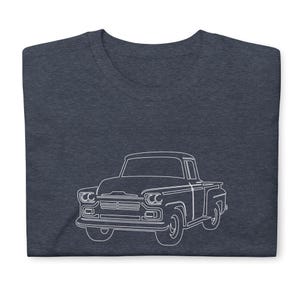Chevy Apache 1959 Truck T-Shirt Softstyle Tee Shirt For Car Lovers Grandpa Dad Son Birthday Gift For Him