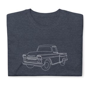 Chevy Apache Truck T-Shirt Softstyle Tee Shirt For Car Lovers Grandpa Dad Son Birthday Gift For Him