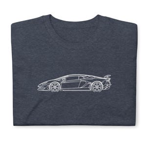 Aventador SVJ 2021 T-Shirt Softstyle Tee Shirt For Car Lovers Grandpa Dad Son Birthday Gift For Him