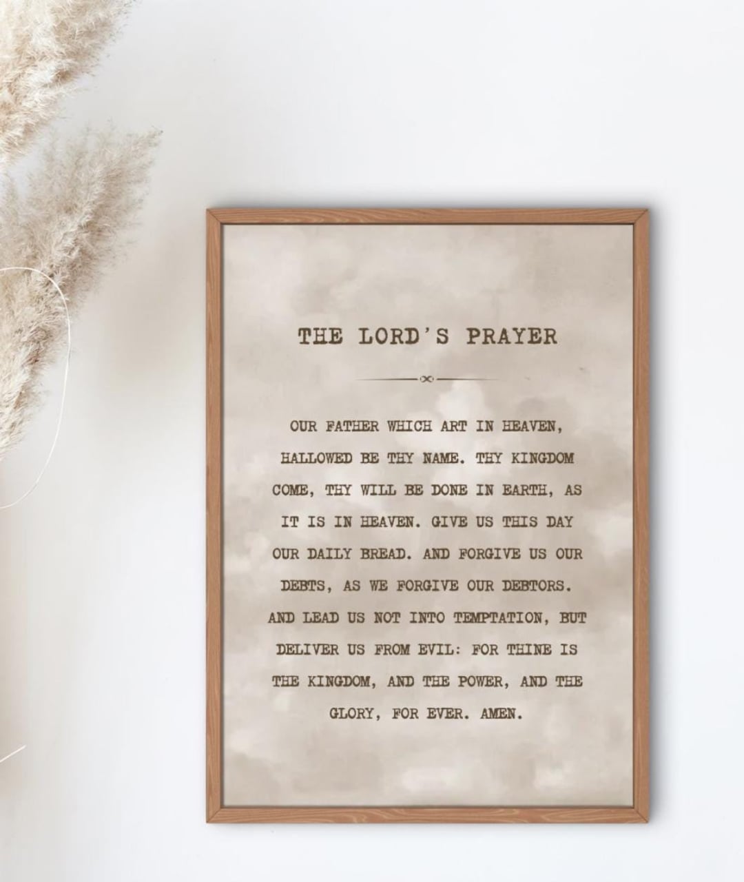 The Lord's Prayer Type, Vintage Wall Art - Etsy