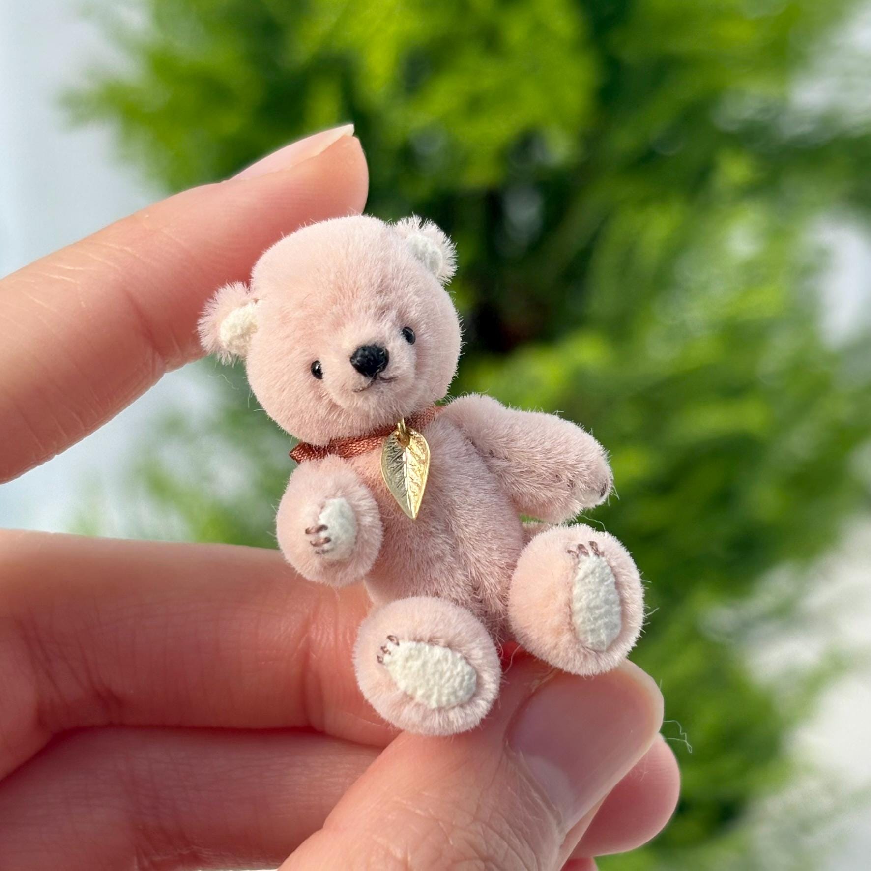 Emotional Support Teddy – Small Handmade Miniature Teddy Bear