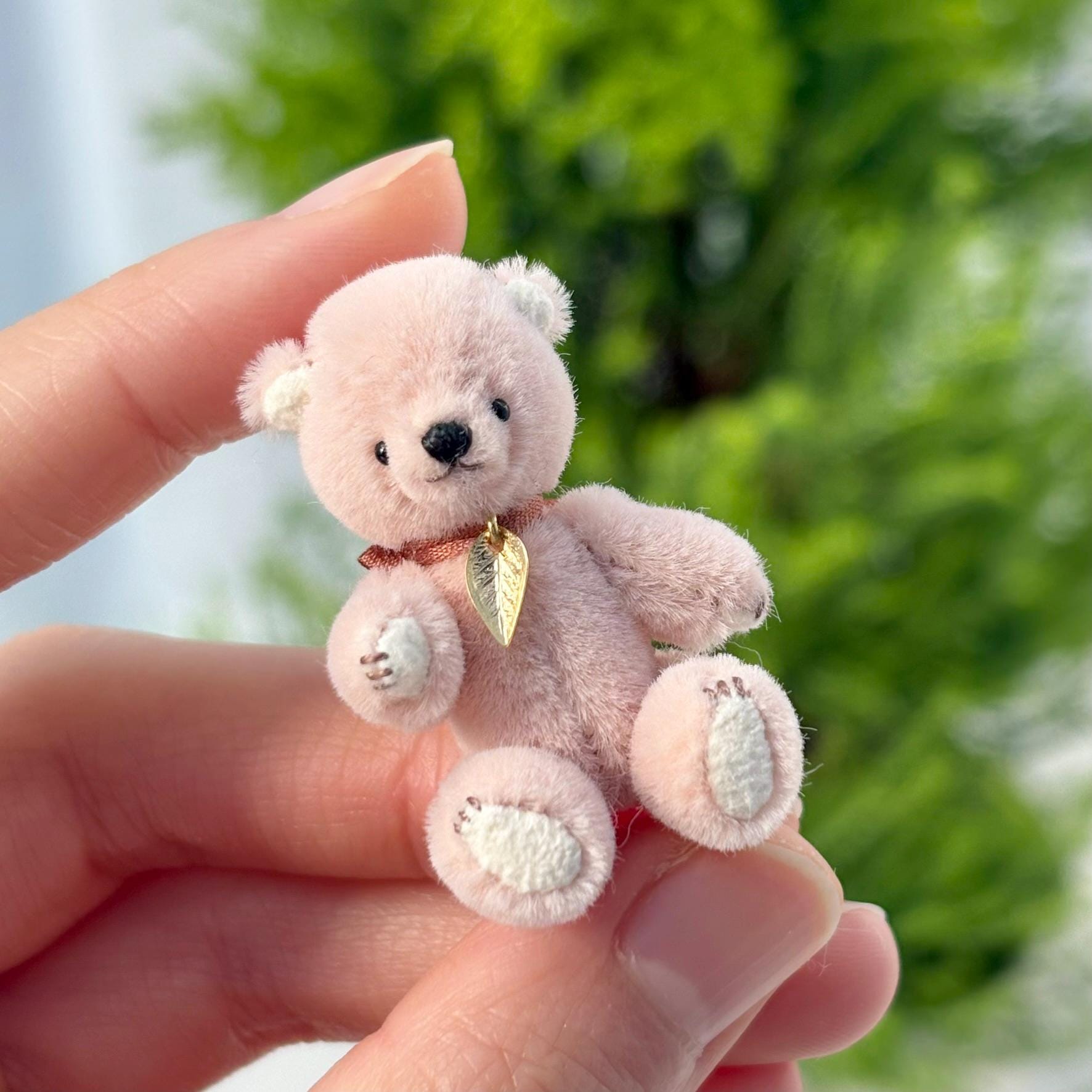 Emotional Support Teddy – Small Handmade Miniature Teddy Bear
