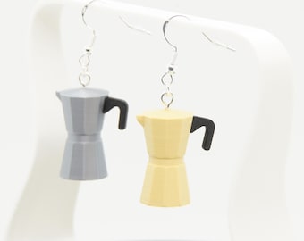 Ohrringe Espresso Kanne Bialetti Italien Kaffeekanne Mokkakanne - viele Farben - extravagant - stylisch