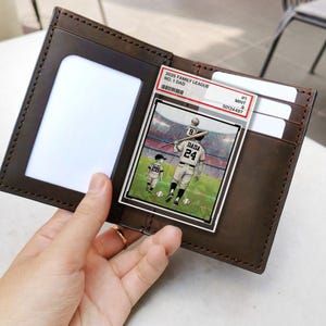 Tarjeta coleccionable 2D de papá y niños, número 1 en béisbol, tarjeta personalizada para billetera, regalo para el Día del Padre, el equipo ideal de papá.