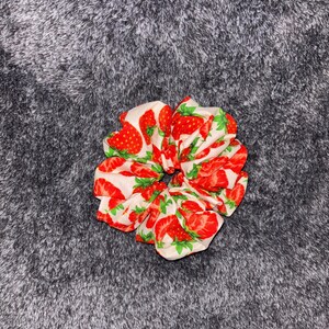 jumbo strawberry scrunchie