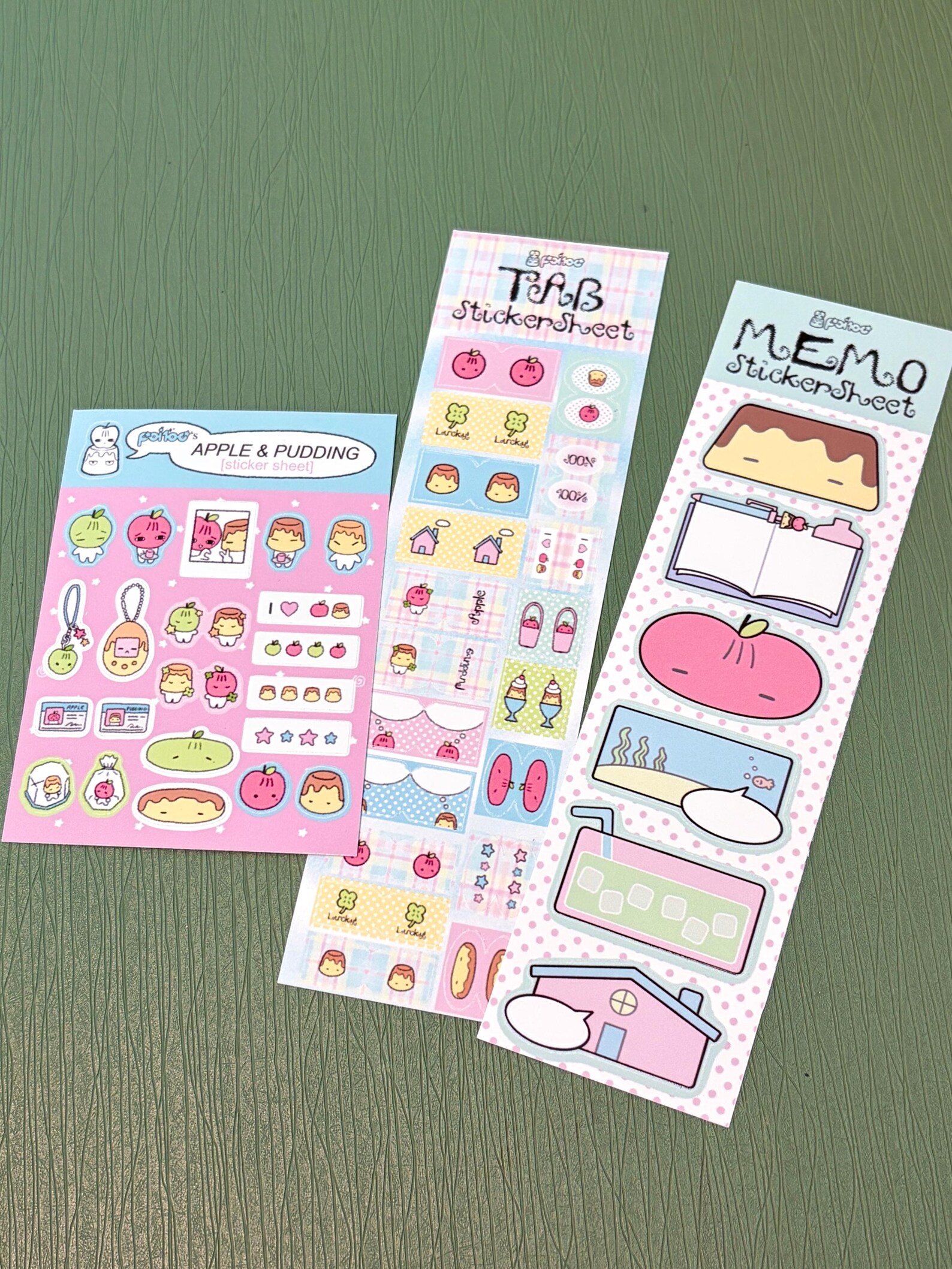 Apple&pudding Tab Sticker Sheet - Etsy