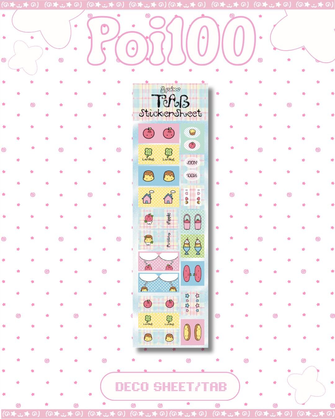 Apple&pudding Tab Sticker Sheet - Etsy