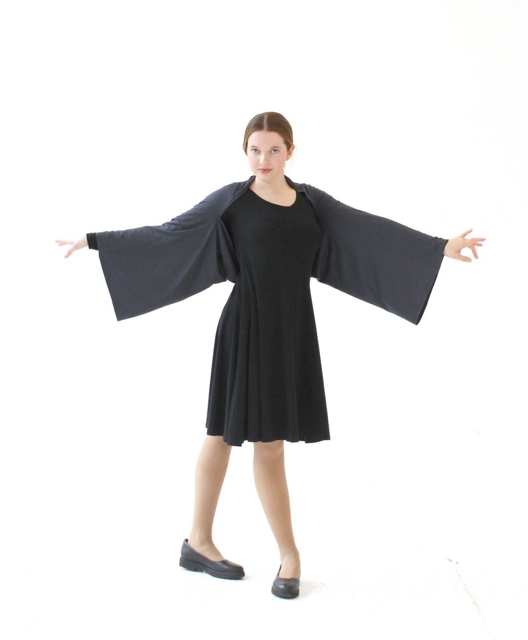 Women Grey Front Open Kimono Shrug main image 0