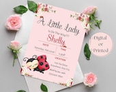 Ladybug Baby Digital Baby Shower Invitation| Editable Canva Template| Little Ladybug Is On The Way| Lovebug Arriving Soon| Printable Invite