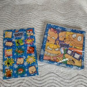 Vintage 1998 Rugrats Party Napkins & Single Stickers Sheet Birthday Supplies Lot