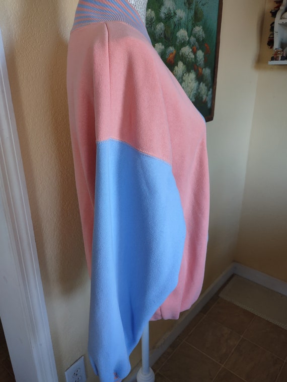 Vtg M Ocean Pacific Color Block Pastel Collared P… - image 5