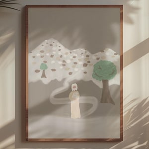 Jesus Leaves the 99, Bible Scripture Art, Rejoices over One Lost Sheep, Good Shepherd