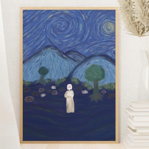 Retro Christian Wall Art Print, Jesus Leaves the 99, Lost Sheep, Good Shepherd Sketch, Bible Verse Sketches, Faith Inspired Matthew 18:12