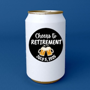 Personalized Retirement Stickers for Retirement Party Favors - Celebrate in Style with Custom Date 2 inch Round Labels - 12 Stickers -