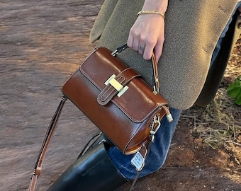 Genuine Cowhide Leather Womens Handbag- Available in multiple colors