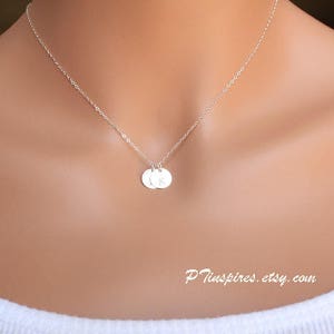 Personal Mom's necklace. Customized initial, You can make your choice of Gold Filled or Sterling Silver and number of Disk, everyday wear