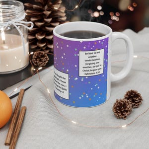 Bible Verses Ceramic Mug 11oz | Bible Verse Mug | Inspirational Scripture Mug | Religious Mug | Christian-Faith Based